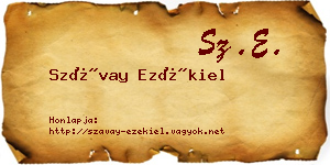 Szávay Ezékiel névjegykártya